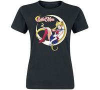 Sailor Moon Femme T-Shirt Manches Courtes Noir 100% Coton Regular