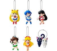 Sailor Moon Figure Keychain Complete Set of 6~20th Annivesary PVC Mascot Swing~