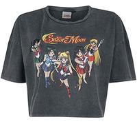 Sailor Moon Group Femme T-Shirt Manches Courtes Noir XXL 100% Coton Large