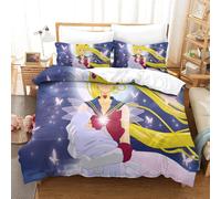 Sailor Moon Parure De Lit Pi¿¿Ces ¿¿ Anime Th¿¿Me Imprim¿¿ En D,Avec Housse De Couette ¿¿ Fermeture ¿¿Clair Dissimul¿¿E,Housse De Couette Super Douce Et Con