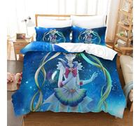 Sailor Moon Pi¿¿Ces D Imprim¿¿ Th¿¿Me Dissimul¿¿ Fermeture ¿¿Clair Taies D'oreiller Et Housse De Couette Enfants Lisse Confortable Housse De Couette Ensem