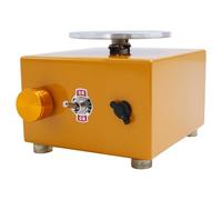SailorMoon Mini tour de poterie 24 W, disque de poterie électrique en céramique avec vitesse réglable de 0 à 2000 tr/min, 2 plateaux rotatifs et 8 outils d'argile, tour de poterie portable (jaune)