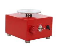 SailorMoon Mini tour de poterie 24 W, disque de poterie électrique en céramique avec vitesse réglable de 0 à 2000 tr/min, 2 plateaux rotatifs et 8 outils d'argile, tour de poterie portable (rouge)