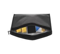 SailorMoon Porte-documents ignifuge 38 x 28 cm avec fermeture éclair imperméable - Doublure en tissu de silicone résistant à la chaleur jusqu'à 2000 °C - Porte-documents pour passeports - Argenté
