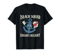 Sailor's Delight Beach Squad Motif Ancre Nautique T-Shirt