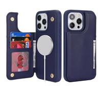 SailorTech Coque pour iPhone 13 Pro Max Étui avec mag Safe Porte-Cartes de crédit, Etui pour iPhone 13 Pro Max Housse Portefeuille avec Fentes pour Cartes de crédit-Bleu