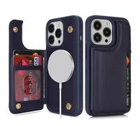 SailorTech Coque pour iPhone 14 Pro Étui avec mag Safe Porte-Cartes de crédit, Etui pour iPhone 14 Pro Housse Portefeuille avec Fentes pour Cartes de crédit-Bleu