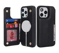 SailorTech Coque pour iPhone 14 Pro Max Étui avec mag Safe Porte-Cartes de crédit, Etui pour iPhone 14 Pro Max Housse Portefeuille avec Fentes pour Cartes de crédit-Noir