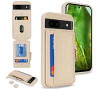 SailorTech Etui pour Google Pixel 8a Étui avec Porte-Cartes de crédit, Housse pour Google Pixel 8a Étui à Fermeture éclair Portefeuille avec Fentes pour Cartes de crédit-Abricot