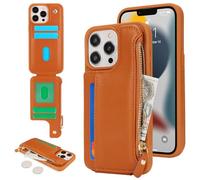 SailorTech Etui pour iPhone 12 Pro Max Étui avec Porte-Cartes de crédit, Housse pour iPhone 12 Pro Max Étui à Fermeture éclair Portefeuille avec Fentes pour Cartes de crédit-Marron