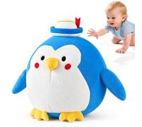 SAIMAND Jouet Bebe 6 7 8 9 10 12 Mois, Peluche Pingouin Musicale, avec Musique Et Fonctions D’Enregistrement, Jouet Interactif Jeux Eveil Bébé, Jouets Rampants Cadeau Enfant 1 2 3 Ans Garcon Fille