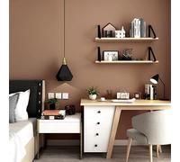 SAIMEYI Papier peint intissé dans le café, papier peint uni marron. Papier peint pour chambre à coucher, café, salon.