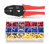 Sainlogic Pince à Sertir, Câble de Cosses 0,5-6 mm², 700 Boîtes à Bornes Sertir Isolées, Pince à Sertir, Cosse Electrique, Pince Electricien, Presse Pinces Outils