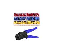 sainlogic Pince à Sertir Set de Cosses, Pince à Sertir Set de Cosses avec 700 pcs, Assortiment de Connecteurs électriques à Sertir 0,5-6 mm² pour Cosses Isolées