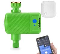 Sainlogic Programmateur d'arrosage WiFi avec APP, Arrosage Automatique, avec Passerelle, Intelligente IP66 Étanche Minuterie d'Arrosage pour Jardin Pelouse Champ, Robinet ½"¾"1", Vert Clair
