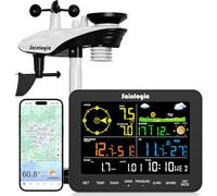 Sainlogic SA6 Plus Station Météo Connectée Intelligente, Prévision 24/7 IA par Weatherseed®, Alertes par APP/Email, Stations Météo et Baromètres, Stockage de Données Historiques 2 Ans,Seulement 2.4GHz