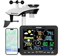 Sainlogic Smart WiFi Weather Stations Wireless Indoor Outdoor SA68 Plus,24/7 AI Weather Forecast by Weatherseed®,APP/Email Alert,Home Weather Station with Rain Gauge and Wind Speed