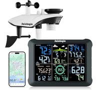 Sainlogic Station Météo Connectée Intelligente SA9 avec Prévision de 24/7 par Weatherseed® AI, Grand Écran de 8,5", UV, Pluviomètre, Anémomètre, Stockage de Données de 2 Ans (Uniquement 2,4 GHz)