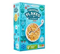 Sainsbury's Flocons de céréales givrés 500 g - Crunchy Sweetened Cornflakes, fortifiés avec des vitamines et du fer.