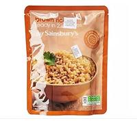 Sainsbury's Riz brun de riz au micro-ondes 250 g - Cuit brun à grains longs.