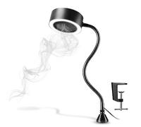 SainSmart Absorbeur de fumée magnétique à souder avec lumières LED, col de cygne en acier inoxydable et pince de table remplaçable, ventilateur extracteur de fumée portable