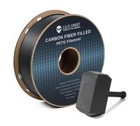 SainSmart Filament PETG en fibre de carbone, filament d'impression 3D de 1,75 mm, rigide, léger, résistant à la chaleur et abrasif, précision dimensionnelle +/-0,04 mm, bobine de 1 kg, noir