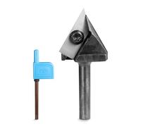 SainSmart Genmitsu VRBC01A Fraise à rainurer en V à 60 degrés, tige de 6,35 mm de diamètre de coupe de 2,5 cm, fraise CNC, fraise à aplatir les dalles en carbure pour le travail du bois, la sculpture