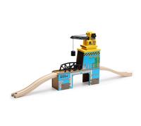 SainSmart Jr. Ensemble de train en bois avec accessoires, grue rotative magn tique avec rail pour enfants, compatible avec Thomas Brio Chuggingto
