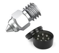 SainSmart Lot de 8 buses en alliage de cuivre haut de gamme résistantes à l'usure et aux hautes températures, 0,25/0,4/0,6/0,8 mm avec boîte de rangement pour séries CR-10, Ender-3 et Ender-5 Series