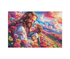 Saint à Cheval 1000 Pieces Casse-tête Adulte en Carton sans Déformation Figure Child Bloom Très Difficile Haute Difficulté Anti-Stress Décoration Murale Cadeau Noël Pas Cher 1000 PCS
