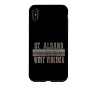 Saint Albans rétro, Virginie-Occidentale Coque pour iPhone XS Max