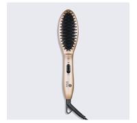 Saint Algue – Brosse chauffante MiniPRO 2 en 1, lissage & ondulation, 200°C – Doré/Champagne