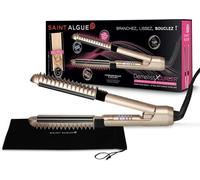 Saint Algue Lisseur Boucleur Xcurler 2 En 1-Plaques Céramique 24Mm-Extérieur Incurvé Chauffant-5 Températures-Cheveux Lissage,Bouc