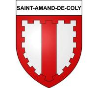Saint-Amand-de-Coly 24 ville Stickers blason autocollant adhésif - Taille : 12 cm
