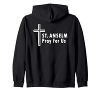 Saint Anselm Pray for Us Catholic Church Saint Patronage Sweat à Capuche