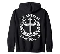 Saint Anselm Priez for Us Catholic Saint Devotion Sweat à Capuche