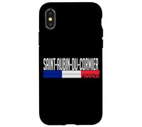Saint-Aubin-du-Cormier Drapeau France Fierté de la Ville française Coque pour iPhone X/XS