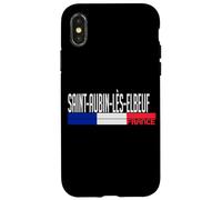 Saint-Aubin-lès-Elbeuf Drapeau France Fierté de la Ville Coque pour iPhone X/XS