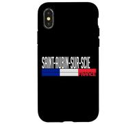 Saint-Aubin-sur-Scie Drapeau France Fierté de la Ville Coque pour iPhone X/XS