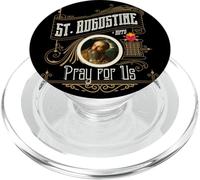 Saint Augustin d'Hippo Pray for Us City God Catholic PopSockets PopGrip pour MagSafe