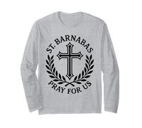 Saint Barnabas Pray for Us Croix catholique Laurel Manche Longue