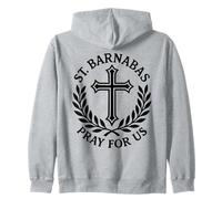 Saint Barnabas Pray for Us Croix catholique Laurel Sweat à Capuche