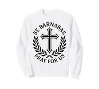 Saint Barnabas Pray for Us Croix catholique Laurel Sweatshirt