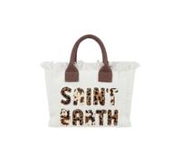 MC2 Saint Barth Sac à main Colette en toile avec bandoulière 30 x 22 x 15 cm Blanc One Size