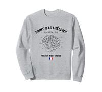 Saint Barthélemy Coquillage Mer des Caraïbes St Barth Drapeau Français Sweatshirt