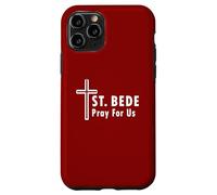 Saint Bède Pray for Us Croix de Saint catholique Coque pour iPhone 11 Pro