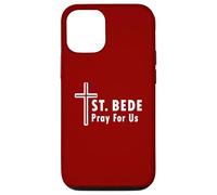 Saint Bède Pray for Us Croix de Saint catholique Coque pour iPhone 12/12 Pro