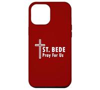 Saint Bède Pray for Us Croix de Saint catholique Coque pour iPhone 12 Pro Max