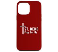 Saint Bède Pray for Us Croix de Saint catholique Coque pour iPhone 13 Pro Max