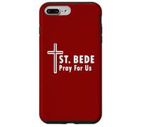 Saint Bède Pray for Us Croix de Saint catholique Coque pour iPhone 7 Plus/8 Plus